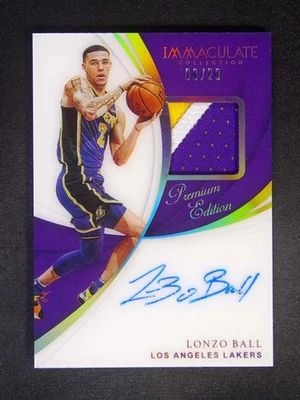 2018-19 Panini Immaculate Lonzo Ball Patch Auto /20 - Image 1 of 3