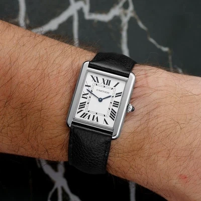 Cartier Tank Large WSTA0028 34.8mm x 27.4mm Stainless Steel Unisex Dress Watch - Image 1 of 4