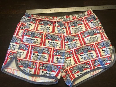 Vintage 70s Budweiser Swim Trunks Mesh Lined Shorts Size Small - Image 1 of 4