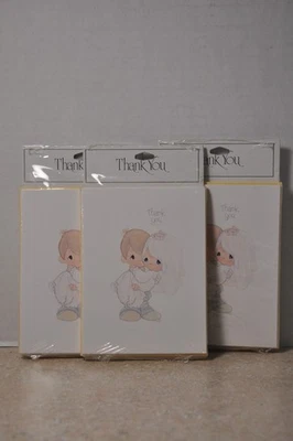 Lot (3) New Packages Precious Moments Wedding Thank You Notes, 8 cards/package - Image 1 of 3