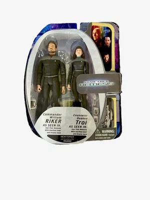 *RARO* Juego Star Trek Nemesis RIKER & TROI Nuevo Force Exclusivo 2006 Diamante 3b3 Foto 1 de 4