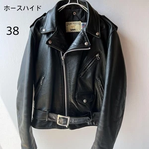 Rara giacca doppio cavaliere Schott 618h in pelle di cavallo, taglia 38 - Foto 1 di 20