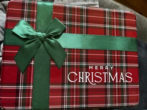 Merry Christmas Tin (9" x 7" x 3") - Used Just Once - Picture 1 of 4