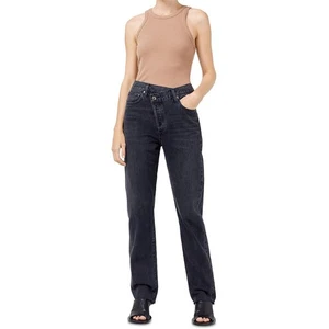 Agolde Womens Black Stretch Denim Straight Leg Jeans 27 BHFO 8198 - Picture 1 of 1