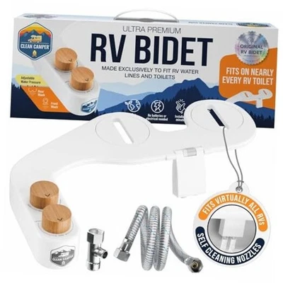 El bidé RV original autolimpiante doble bidé RV original - se adapta a la mayoría de los inodoros Foto 1 de 4