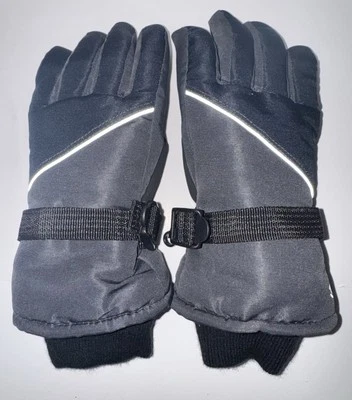 GUANTES ESQUÍ CHAMPION NIÑO DEDOS TALLA 8-16 3M IMPERMEABLES NEGRO GRIS Foto 1 de 3