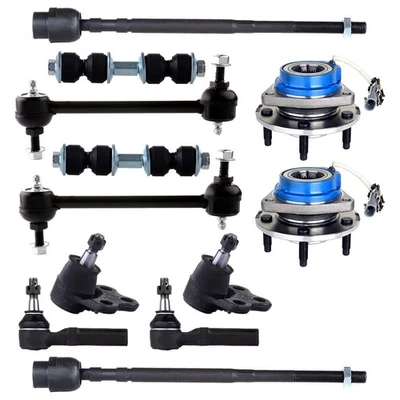 12pcs Front Wheel Hub Bearing Assembly Suspension Kit For 2005-2009 Buick Allure — 第 1/4 张图片