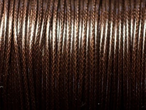 Bobine 180 mètres - Fil Cordon Coton Ciré 1.5mm Marron Brun Café - Picture 1 of 1