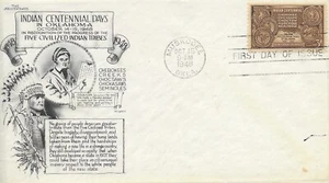 FDC 972 - 3c Indian Centennial - 10/15/1948 - Muskogee, OK - Aristocrats - Lowry - Picture 1 of 1