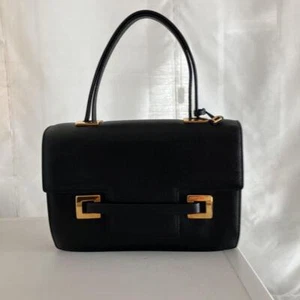 DELVAUX Black Leather Handbag from Japan Good condtion 2503TY - Picture 1 of 14