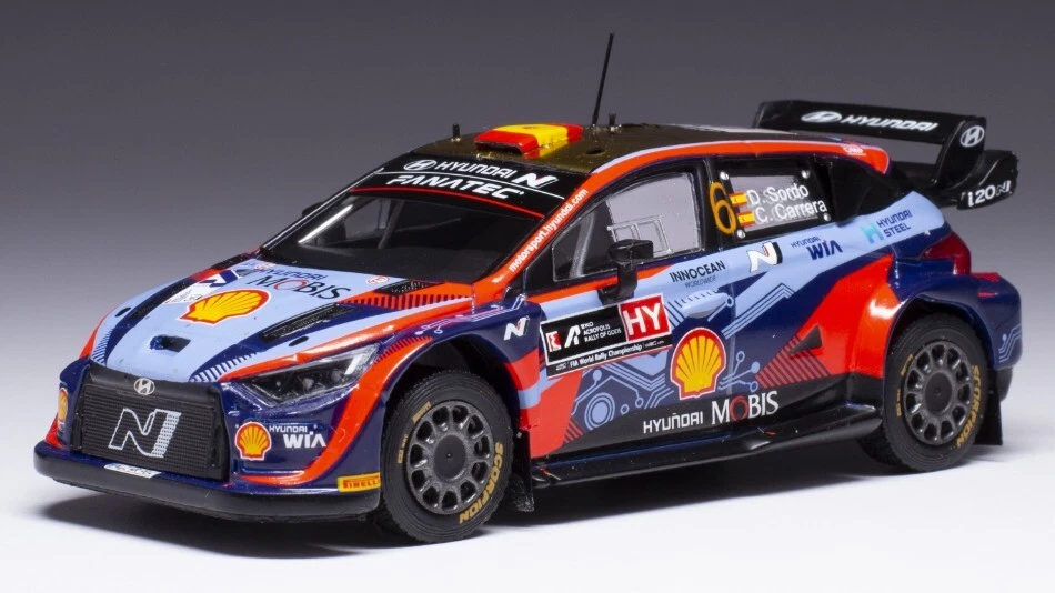 Modellino auto scala 1:43 Ixo HYUNDAI i20 ACROPOLIS RALLY 2022 SORDO CARRERA ... - Immagine 1 di 1