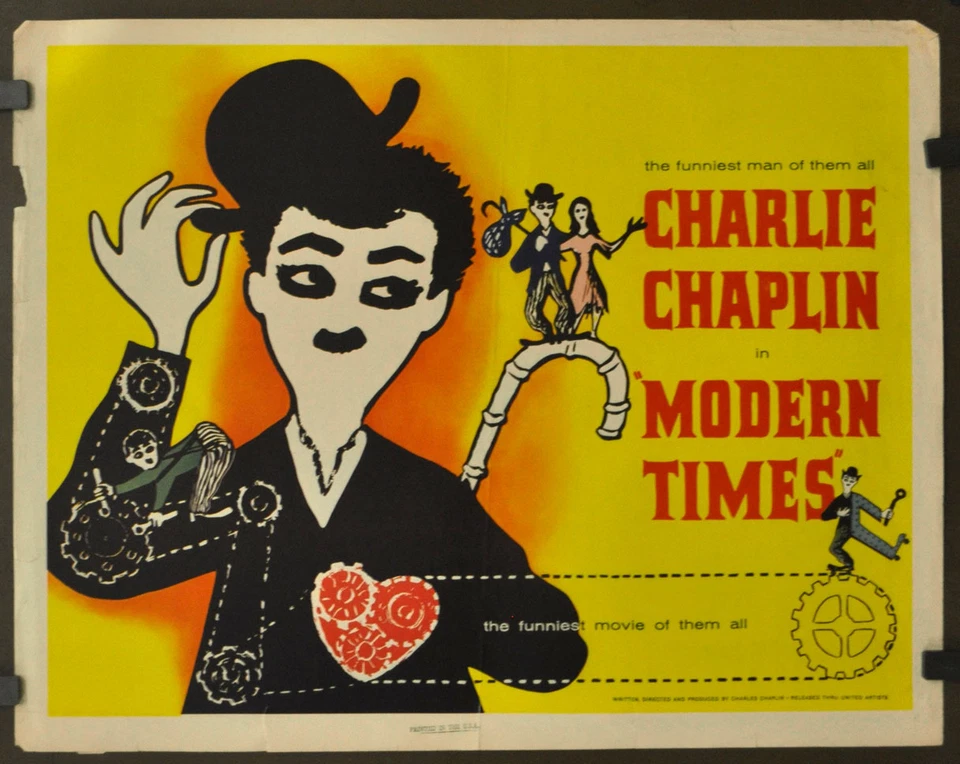 Moderne Zeiten R/1959 ORIGINAL 22X28 FILMPLAKAT CHARLIE CHAPLIN - Bild 1 von 1
