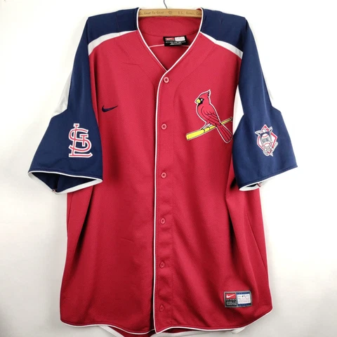 Nike St Louis Cardinals Jersey 2XL Red Albert Pujols Embroidered Baseball MLB Cover