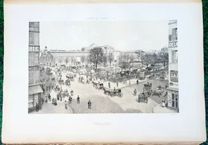 Paris III ème - Square du Temple (1881) - Hoffbauer Superbe Litho 45x30 de 1885 - Bild 1 von 2