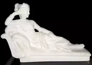 DE COLECCIÓN PAOLINA BORGHESE VENUS RECLINADA DESNUDA TALLADA ESCULTURA ESTATUA G RUGGERI - Imagen 1 de 11