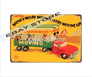classic reproductions LINEMAR FRICTION MICKEY MOUSE MOVING VAN TOY tin sign - Picture 1 of 2