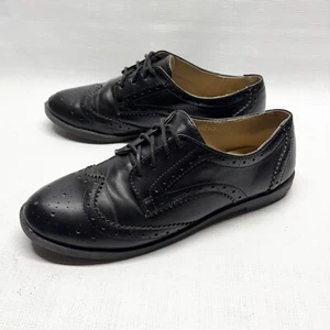 Zapatos de vestir Ollio punta de ala Oxford negros para mujer 8 - Imagen 1 de 7