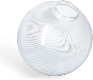 KastLite 10" Clear Prismatic Acrylic Lamp Post Globe | 3.94" Twist Lock Neck - Picture 1 of 9