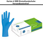 Einmalhandschuhe Uniprotect blau - 1000 Stck Karton Nitril Einweghandschuhe