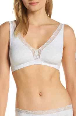 Hanro L70418 Feminino Acabamento de Renda Cinza Bralette Tamanho 32C - Imagem 1 de 2