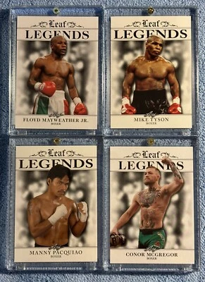 PACQUIAO TYSON MAYWEATHER MCGREGOR LEGENDS EXCLUSIVE MINT LOT (4) BOXING CARDS - Image 1 of 4