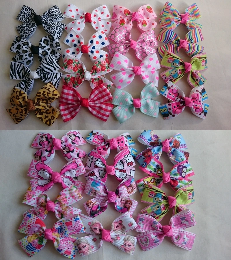 Figuren, Leopard Ripsband Schleife Haarspange 3 Zoll