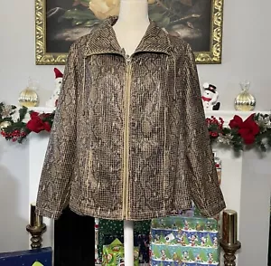Ruby Rd Woman Faux Snakeskin Print Polyester Jacket 18W - Picture 1 of 5