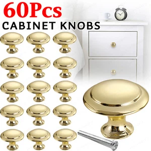 60PCS Cabinet Dresser Knobs Drawer Pulls Door Handles Kitchen Hardware Golden US - Picture 1 of 9