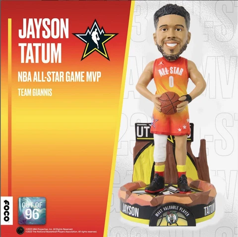 Jayson Tatum Boston Celtics 2023 All-Star MVP Bobblehead Ltd Ed of 96 by FOCO Cover