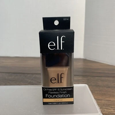 E.L.F. Oil free SPF15 Sunscreen Flawless Finish Foundation Caramel Net 0.68fl.oz - Image 1 of 4