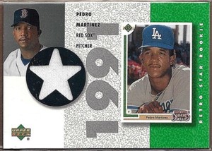 PEDRO MARTINEZ 2002 UD RETRO STAR ROOKIES GAME USED JERSEY ~ REDSOX