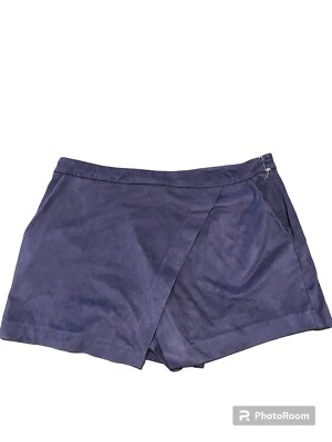 La Hearts Pac Sun Women"s Navy Blue Faux Suede Skort Large - Image 1 of 4