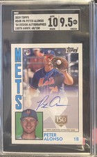 2019 Topps PETE ALONSO #84R-PA Rookie RC 1984 Auto New York Mets 68/150 SGC 9.5