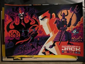 SIGNED Samurai Jack Shadow of Aku Mondo Tom Whalen Poster SDCC Variant Art Print - Picture 1 of 1