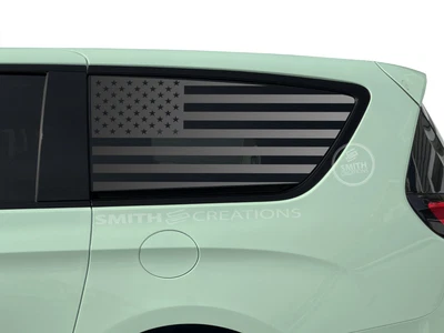 Fits 2017-2025 Chrysler Pacifica & Voyager Standard American Flag Window Decal - Image 1 of 3