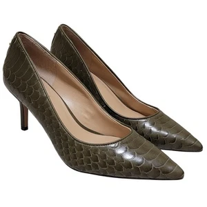 Lauren Ralph Lauren Women Lanette Pointed Toe Pump Heel Size US 5.5B Green Snake - Picture 1 of 6