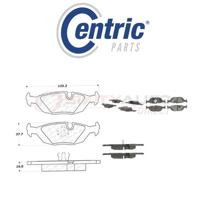 Centric Semi Metallic Brake Pads w Shim for 1988-1991 BMW 325iX 2.5L L6 - wx Foto 1 de 4