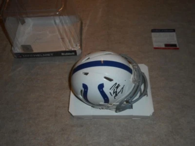 Minicasco firmado por Peyton Manning PSA/DNA autografiado por Colts Legend Foto 1 de 2