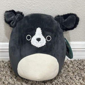 JAZWARES KELLYTOY SQUISHMALLOWS 8" PAULIE THE BLACK SCHNAUZER PERRO PELUCHE NUEVO CON ETIQUETAS - Imagen 1 de 2