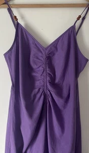 M&S - Women’s Linen Rich Blend Lilac Summer Dress - Picture 1 of 9