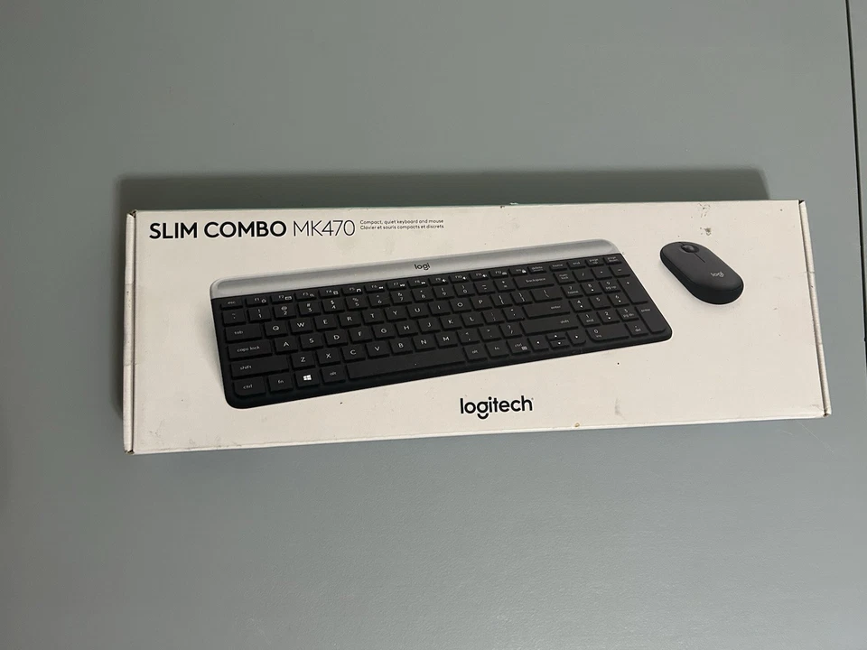 Brand New Logitech MK470 Slim Combo Wireless Keyboard and Mouse Black - Image 1 of 4