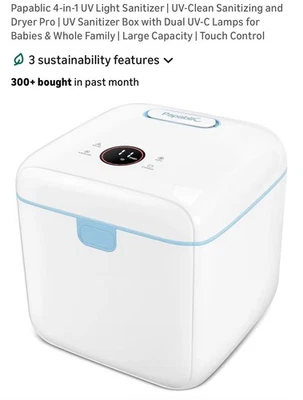 Desinfectante y secadora UV-C 4 en 1 Papablic - Gran capacidad - Control táctil Foto 1 de 4