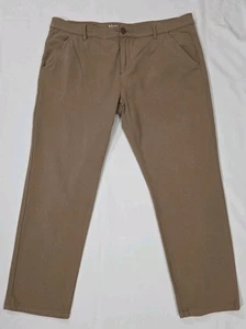 Mugsy Belmonts Pantalone Uomo Taglia 40X30 (29,5) Gamba Dritta Elasticizzato - Tan - Foto 1 di 7