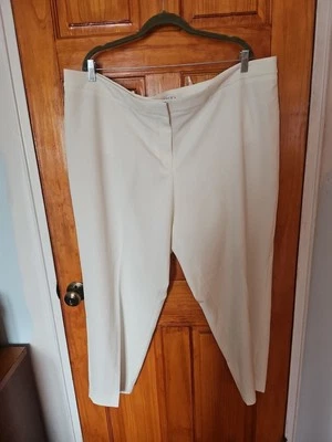 Pantalones de vestir para mujer Tahari Arthur S. Levine marfil talla 22W nuevos con etiquetas  Foto 1 de 4