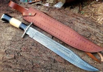 定制手工大马士革钢蝴蝶结风格剑雨伞图案刀片精美物品 — 第 1/4 张图片