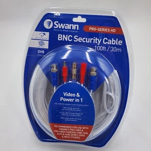 Swann BNC 100-ft 1 Solid White Security Cable-804942 - Picture 1 of 3
