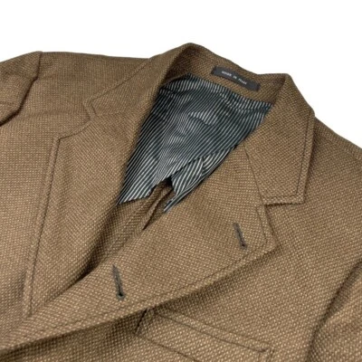Emporio Armani Men's 100% Wool Tweed Unlined Slim Fit Blazer Brown • Italy • 40R - image 1 of 4