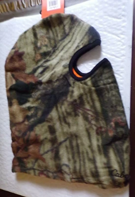 CABELA REVERSIBLE FACEMASK MOSSY OAK/BLAZE - Image 1 of 4