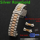 12-22Mm 2In1 Flat Curved Ends Stainless Steel Watch Strap Generic Metal Bracelet