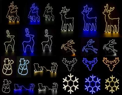 SHATCHI Neon Rope Lights Silhouette Christmas Outdoor Wall Garden Xmas Home Decoration